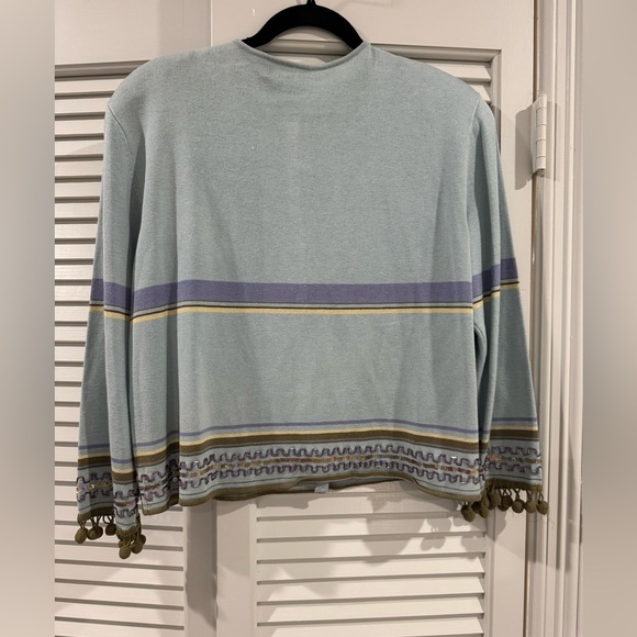 Carlisle Blue and Purple Striped Cardigan - Picture 2 of 4